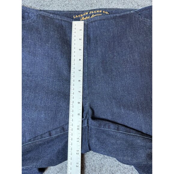 Ralph Lauren Jeans Co. Jeans Womens 10 Straight Side-Zip Dark Wash Denim Classic - Picture 8 of 10